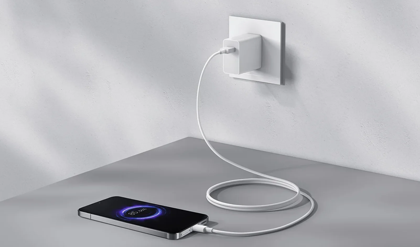 cabo carga rápida Xiaomi - aspecto traseiro