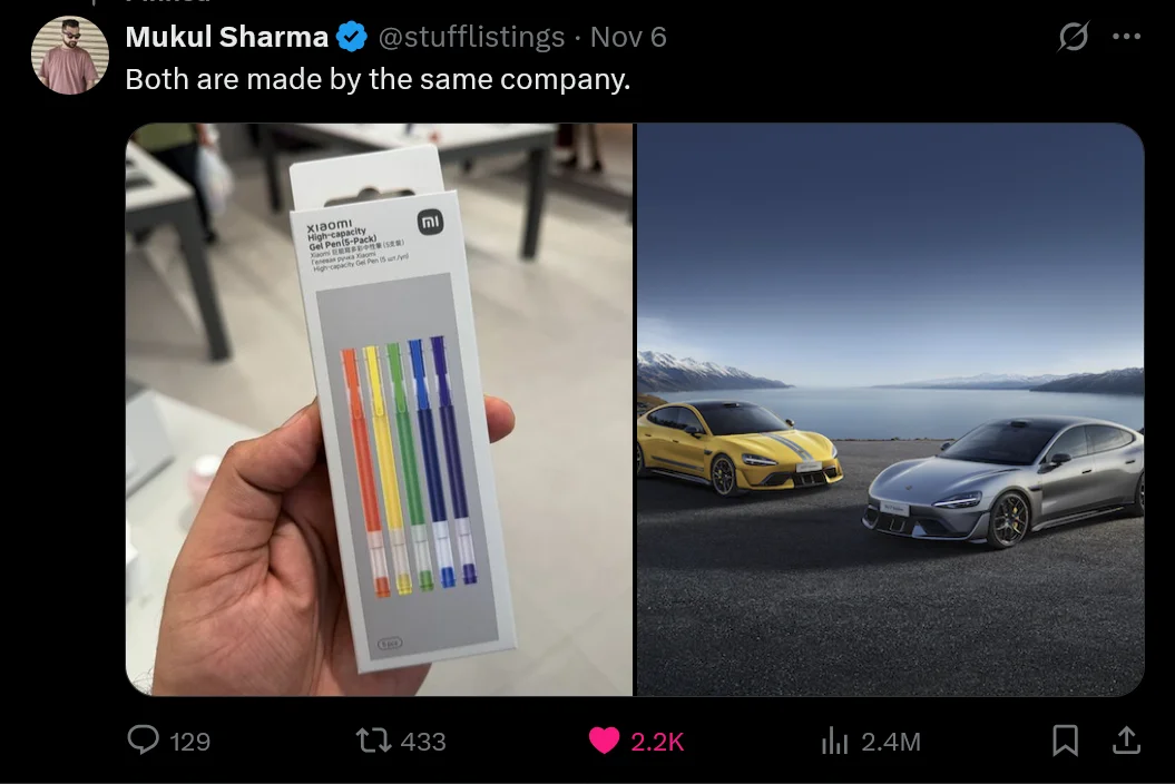 Canetas de Gel Xiaomi - e seus componentes