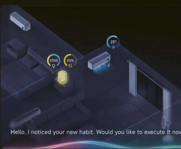 vista 3D casa inteligente - aspecto traseiro