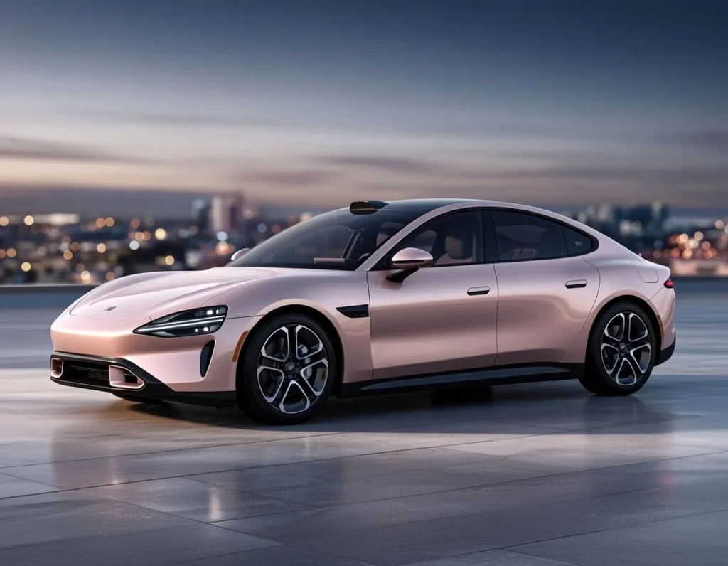 Imagen de Xiaomi SU7 Pink Gold: Luxo, Estilo e Tecnologia de Ponta